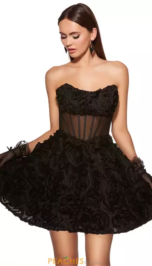 Strapless Corset A Line Dress 30079