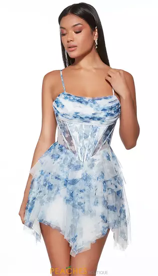 Scoop Neckline A Line Dress 30056