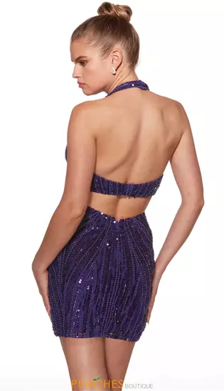 Short Halter Neckline Dress 40096