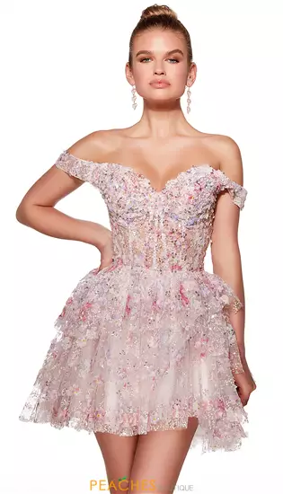 Sweetheart Necline Short Dress 30004