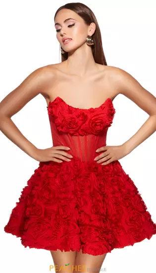 Strapless Corset A Line Dress 30079