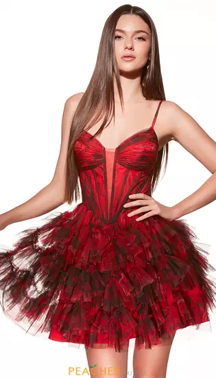 V Neckline A Line Dress 30078