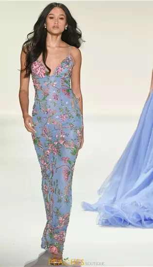 V Neckline Beaded Dress 57670