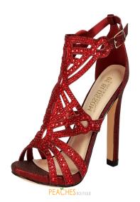 red sparkly prom shoes