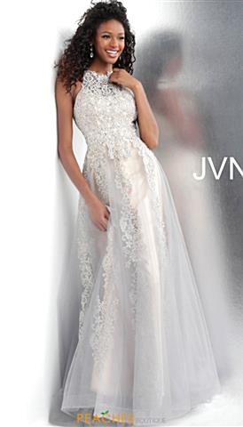 silver and grey prom