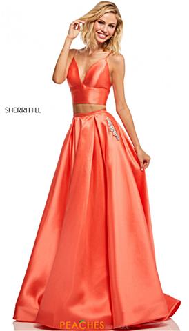 Melon with Pink Tulle Prom Dresses