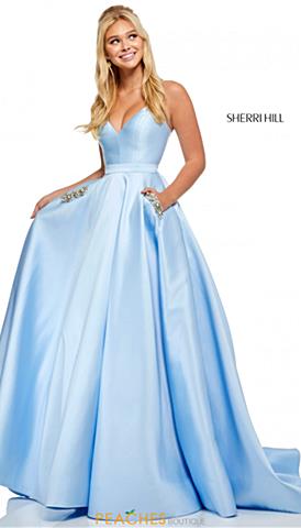 silky baby blue dress