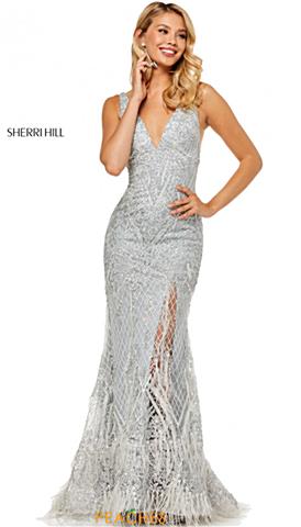 Purple Knee Length Dress Sherri Hill