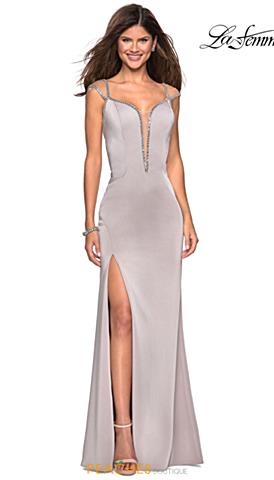 La Femme Prom Dress Champagne
