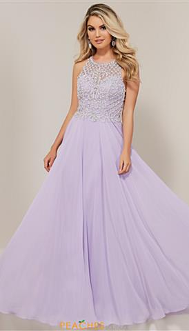 Gold and Purple Pageant Dresses